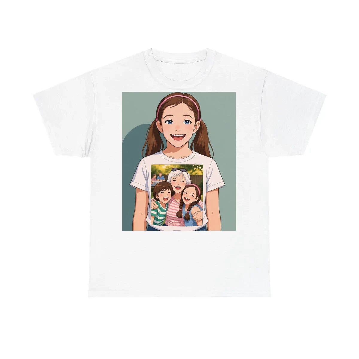 Custom Kids T-Shirt with Your Design Ghibli-Style
