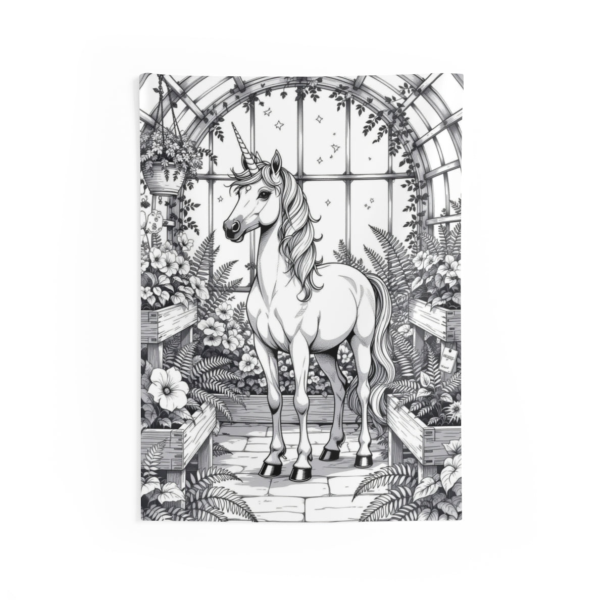 Indoor Wall Tapestry Coloring Kit with 10 Fabric Markers - Creative Art