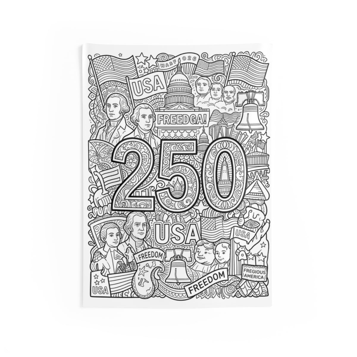 Indoor Wall Tapestry Coloring Kit with 10 Fabric Markers - Creative Art