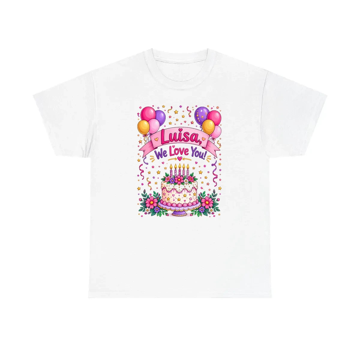 Custom Unisex T-Shirt Colorful Design with Fabric Markers