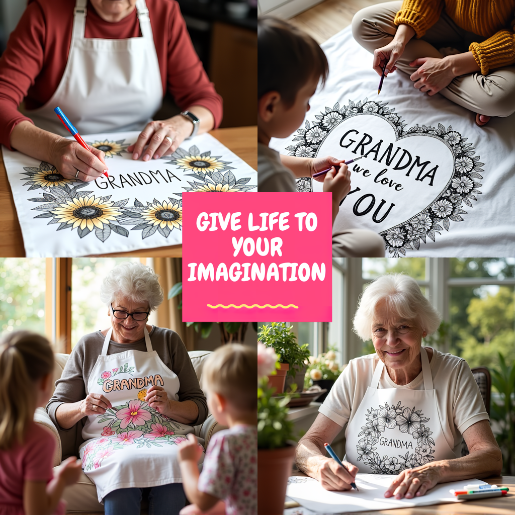 FREE Grandma We Love You Floral Design Coloring Page - Printable