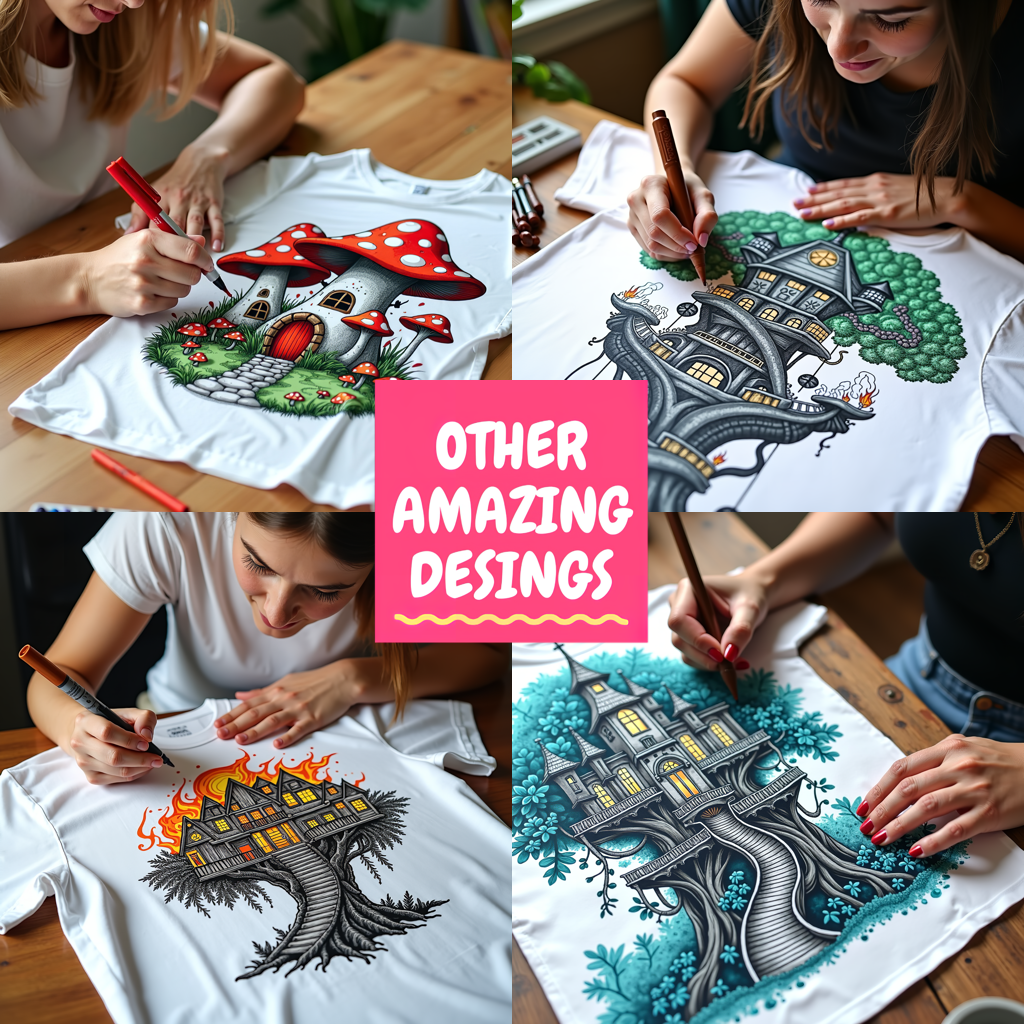 Adult Sweatshirt Coloring Kit with 10 Fabric Markers - Magical Book