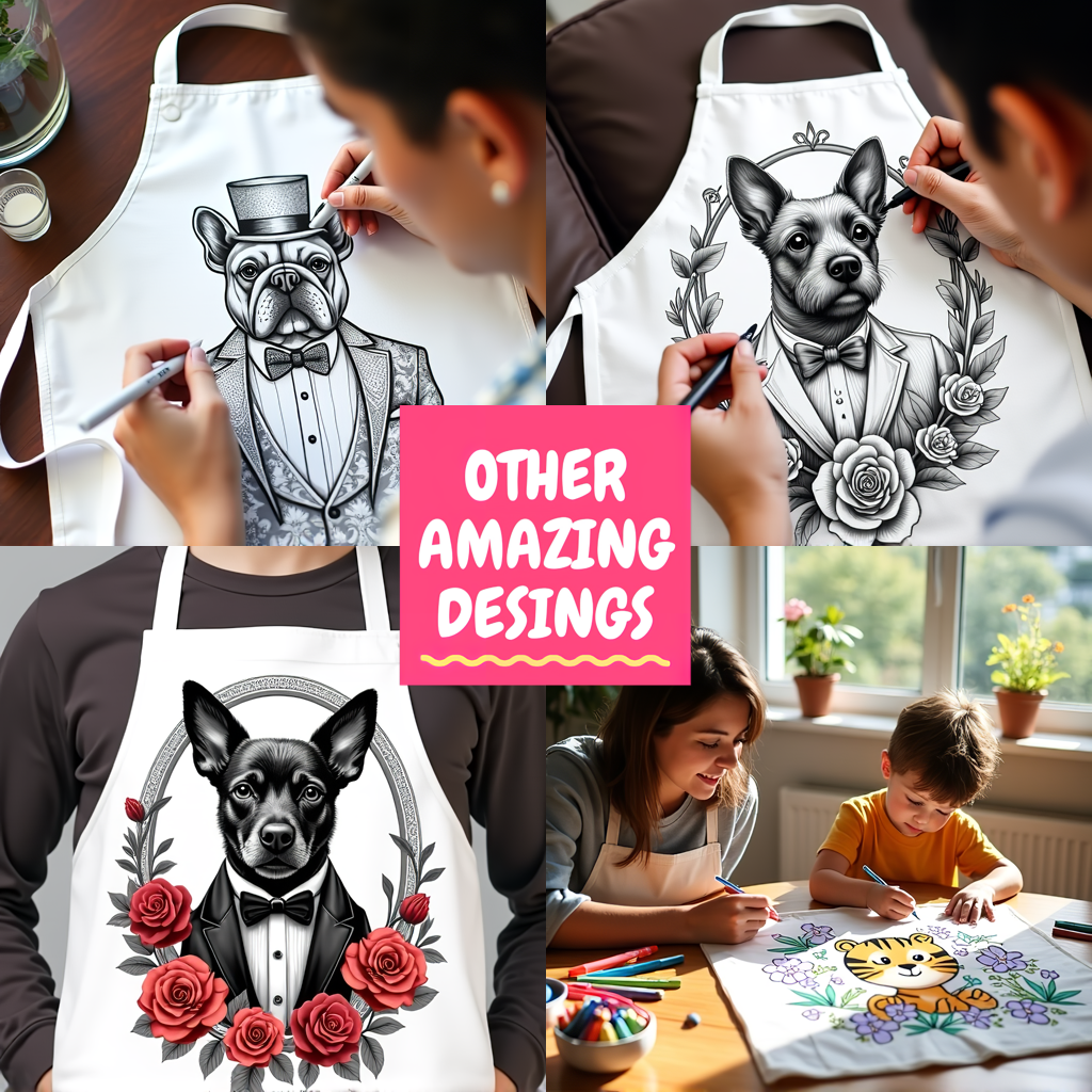 Blanket Coloring Kit with 10 Fabric Markers - Chihuahua