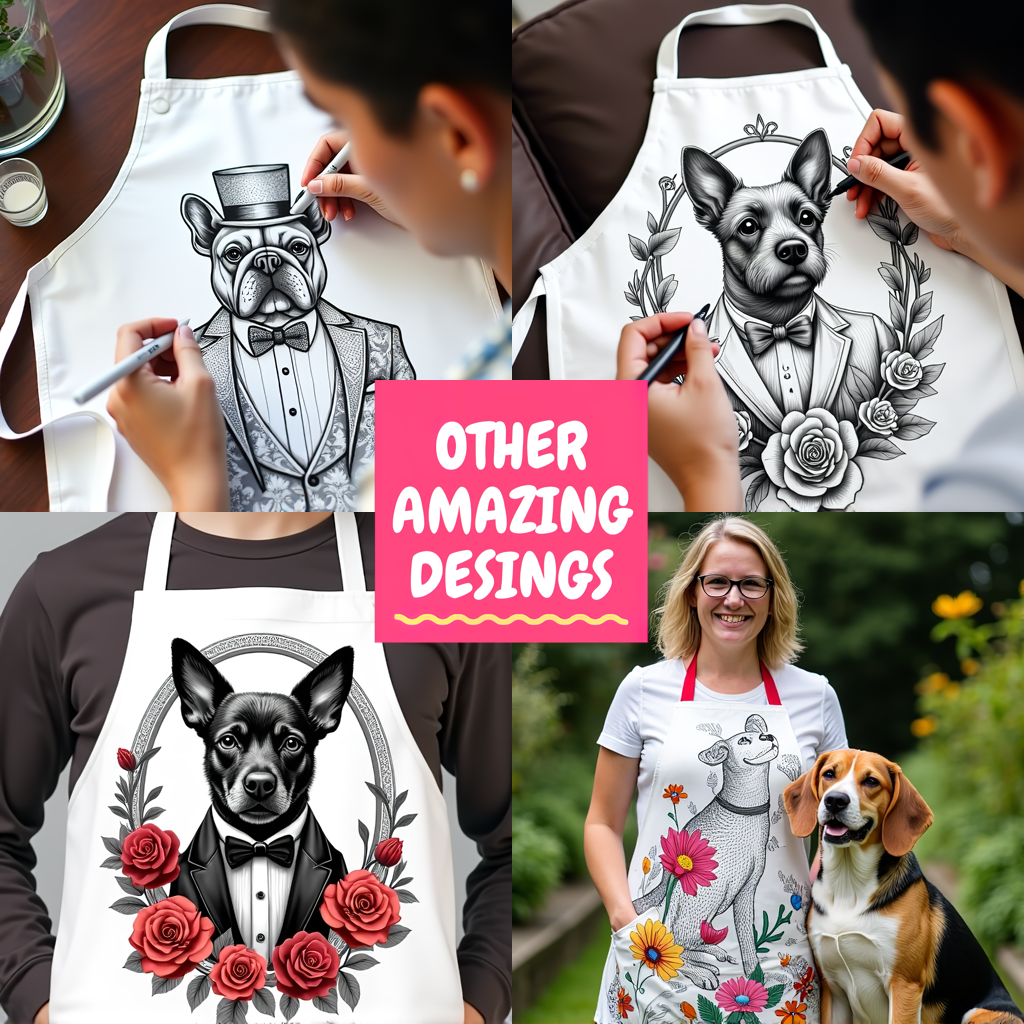 Adult Sweatshirt Coloring Kit with 10 Fabric Markers - Chihuahua