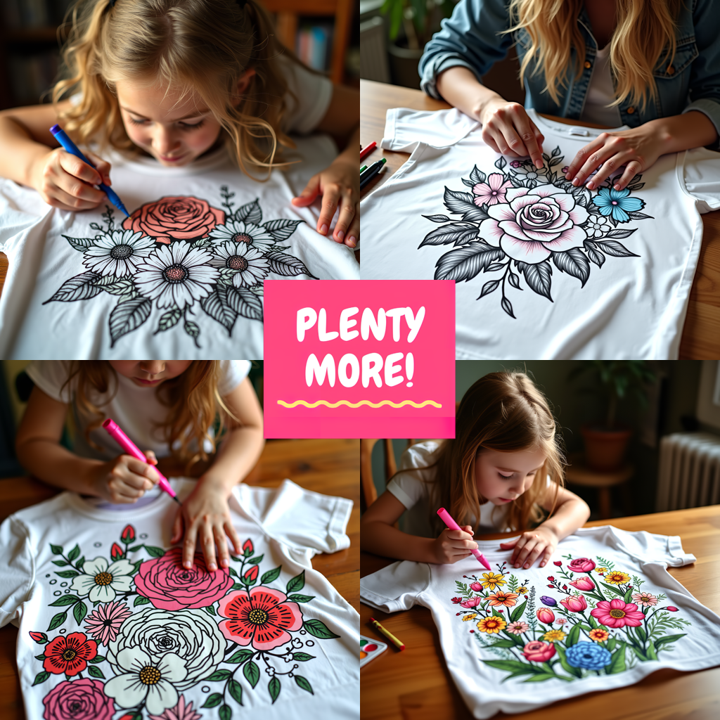 FREE Flower Bouquet Coloring Page with Daisies and Julia - Printable Download