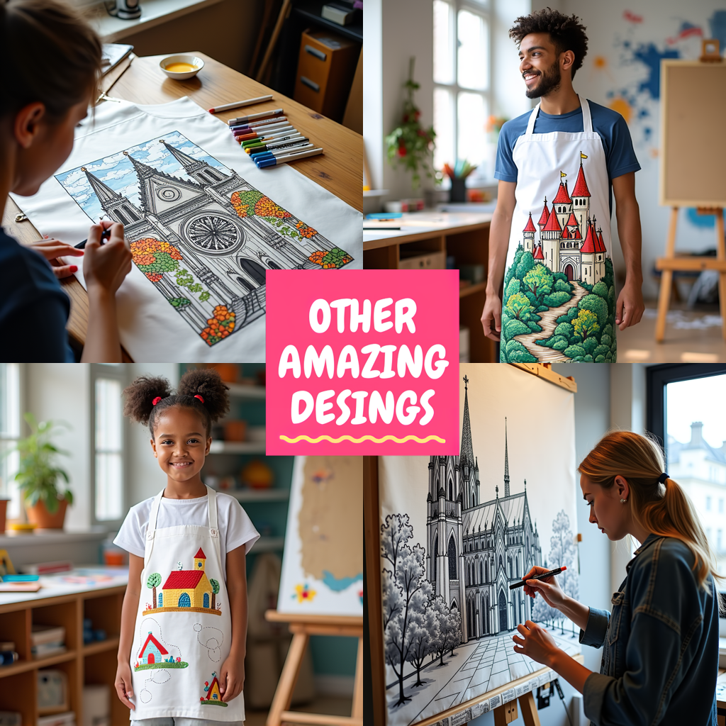 Indoor Wall Tapestries Coloring Kit with 10 Fabric Markers - Cottage in Nature