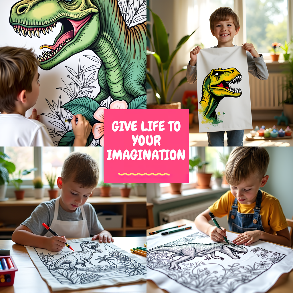 FREE Dinosaur Birthday Jungle Coloring Page Download NOW