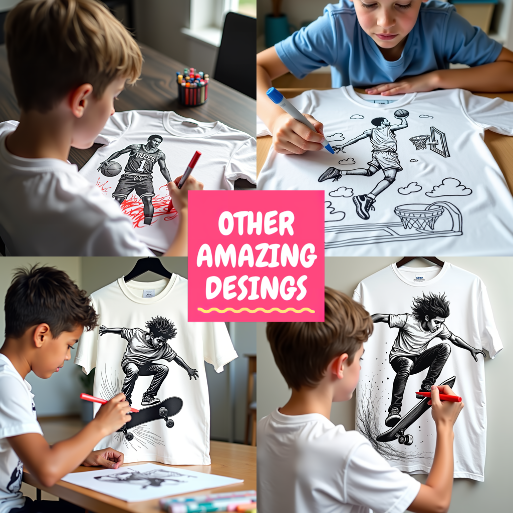 Adult Sweatshirt Coloring Kit with 10 Fabric Markers - Volleyball