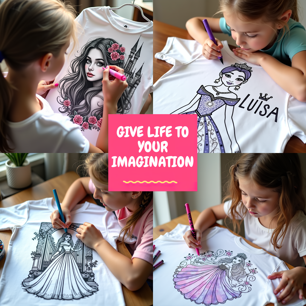 Blanket Coloring Kit with 10 Fabric Markers - Regal Princess