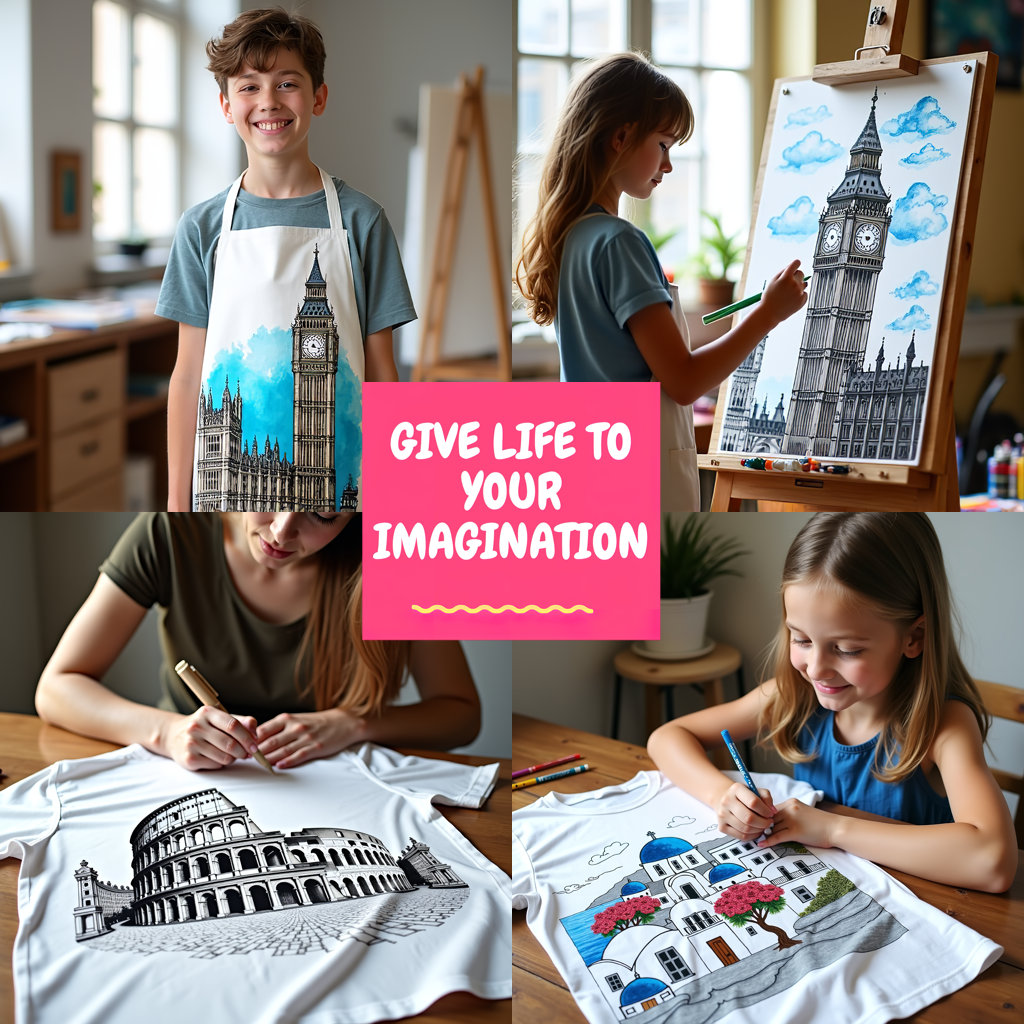 Adult Sweatshirt Coloring Kit with 10 Fabric Markers - Big Ben