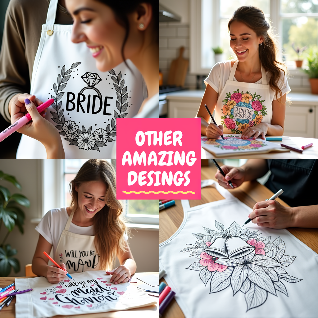 Adult Sweatshirt Coloring Kit with 10 Fabric Markers - Bride