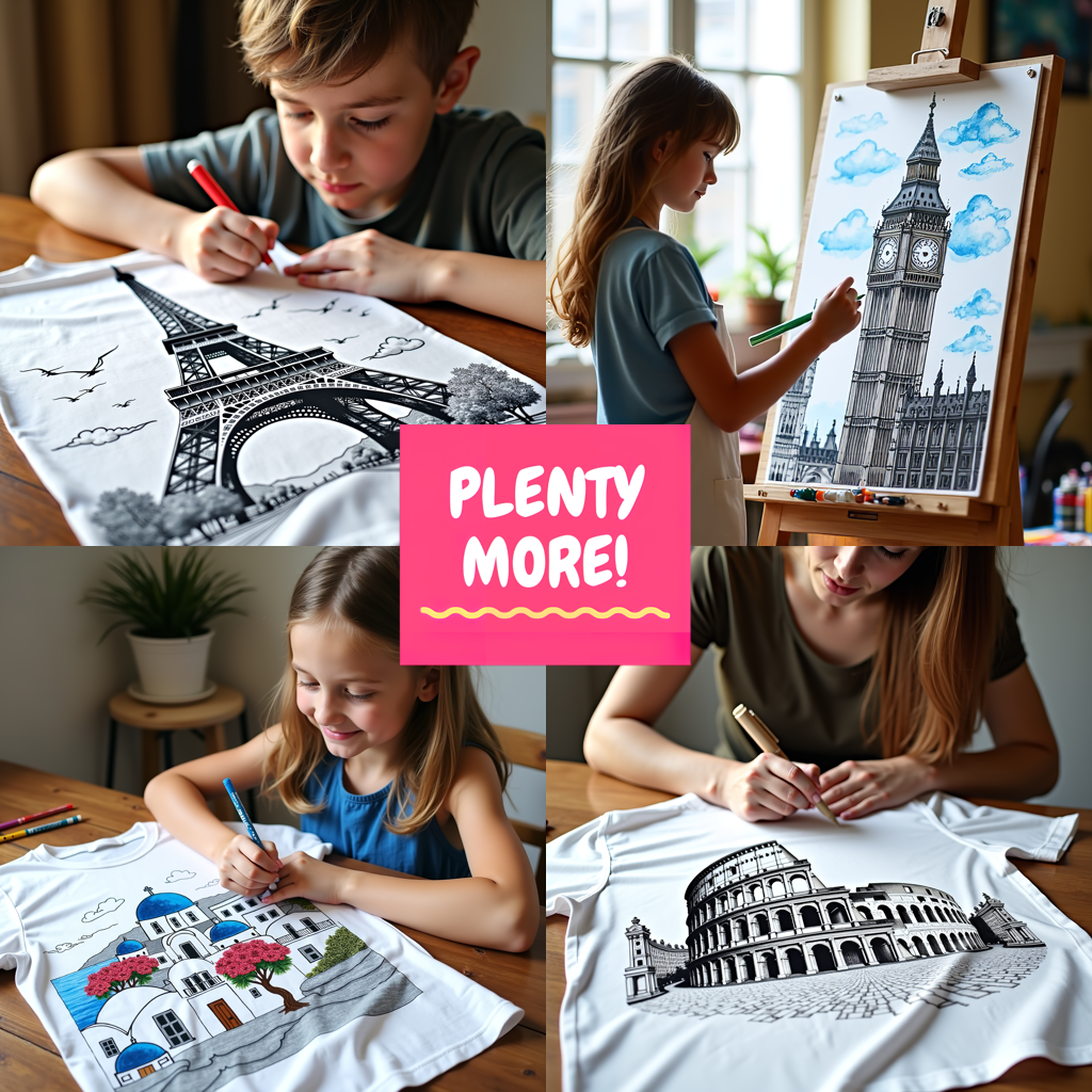 Blanket Coloring Kit with 10 Fabric Markers - Big Ben