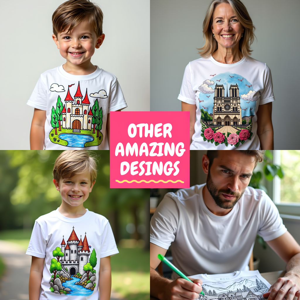 Unisex T-shirt Coloring Kit with 10 Fabric Markers - Treehouse