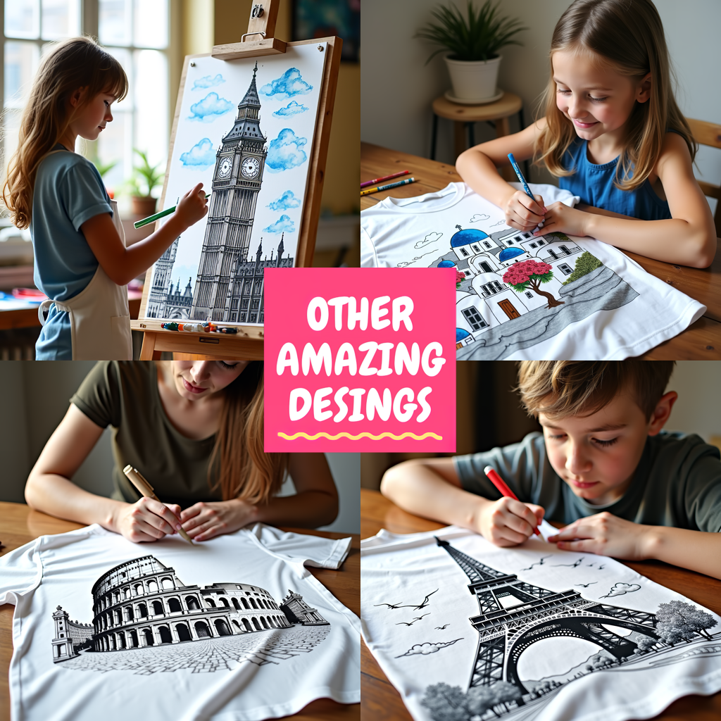 Adult Sweatshirt Coloring Kit with 10 Fabric Markers - Big Ben