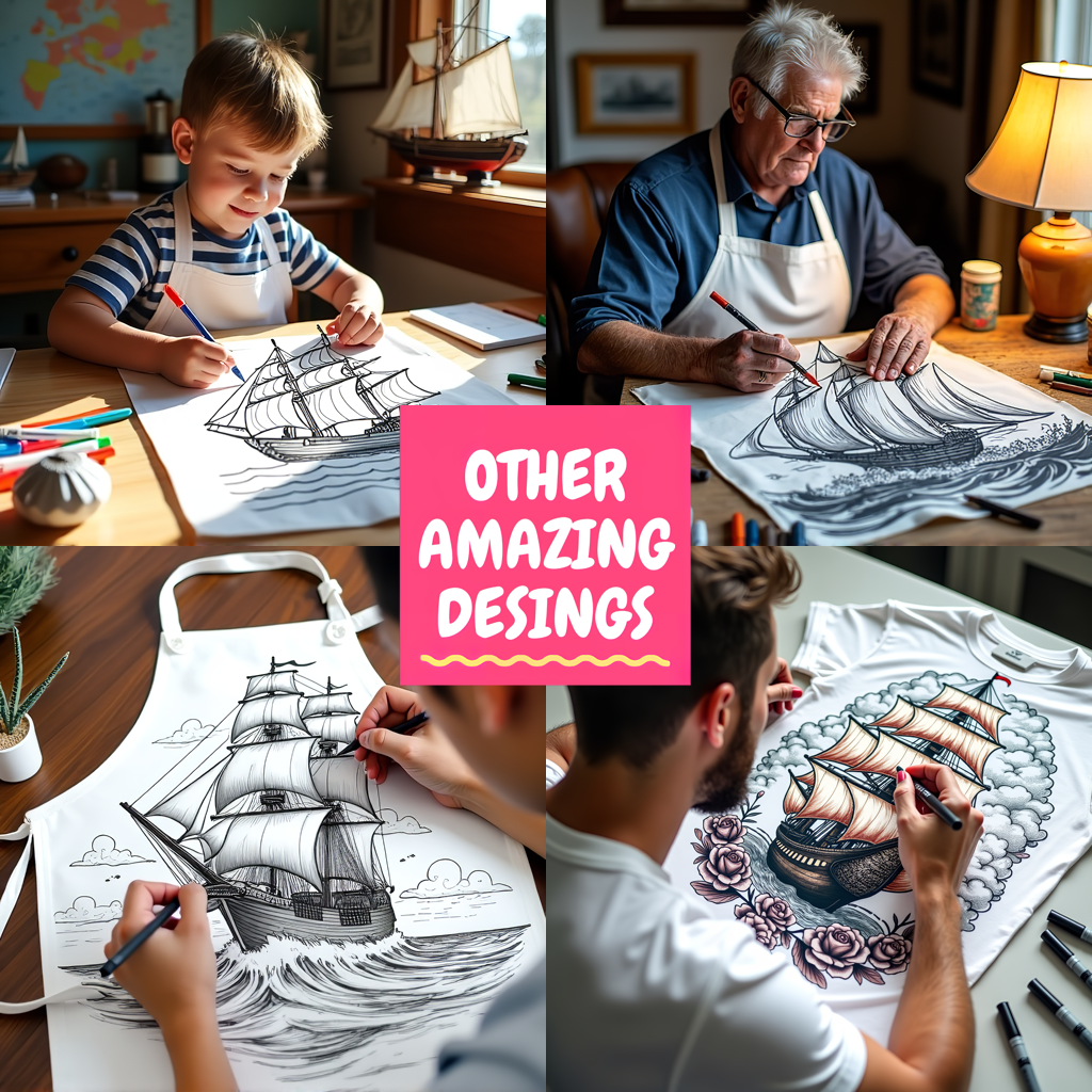 FREE Sailing Ship Coloring Page - Printable Intricate Stormy Waves Illustration