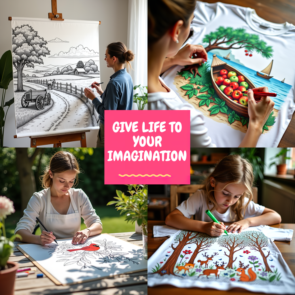 FREE Black and White Forest Scene Coloring Page Download NOW