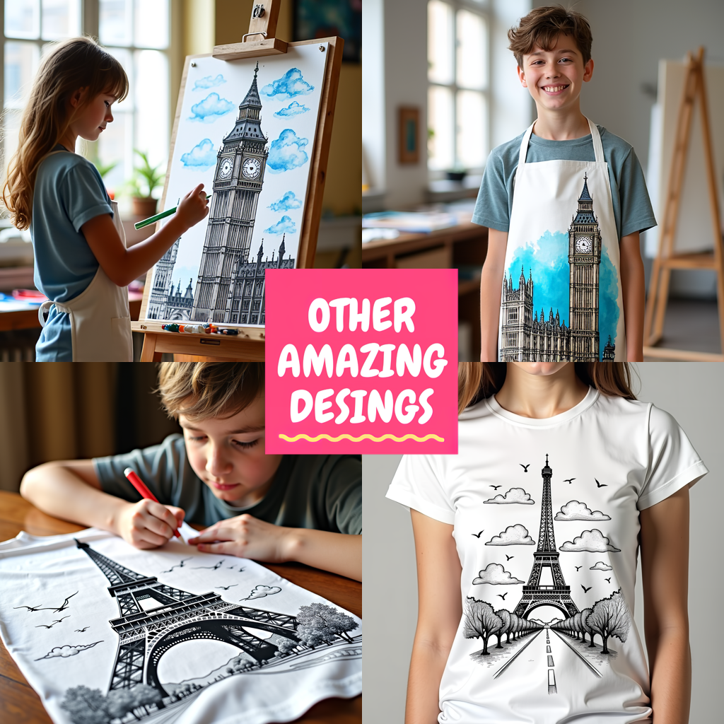 Adult Sweatshirt Coloring Kit with 10 Fabric Markers - Big Ben