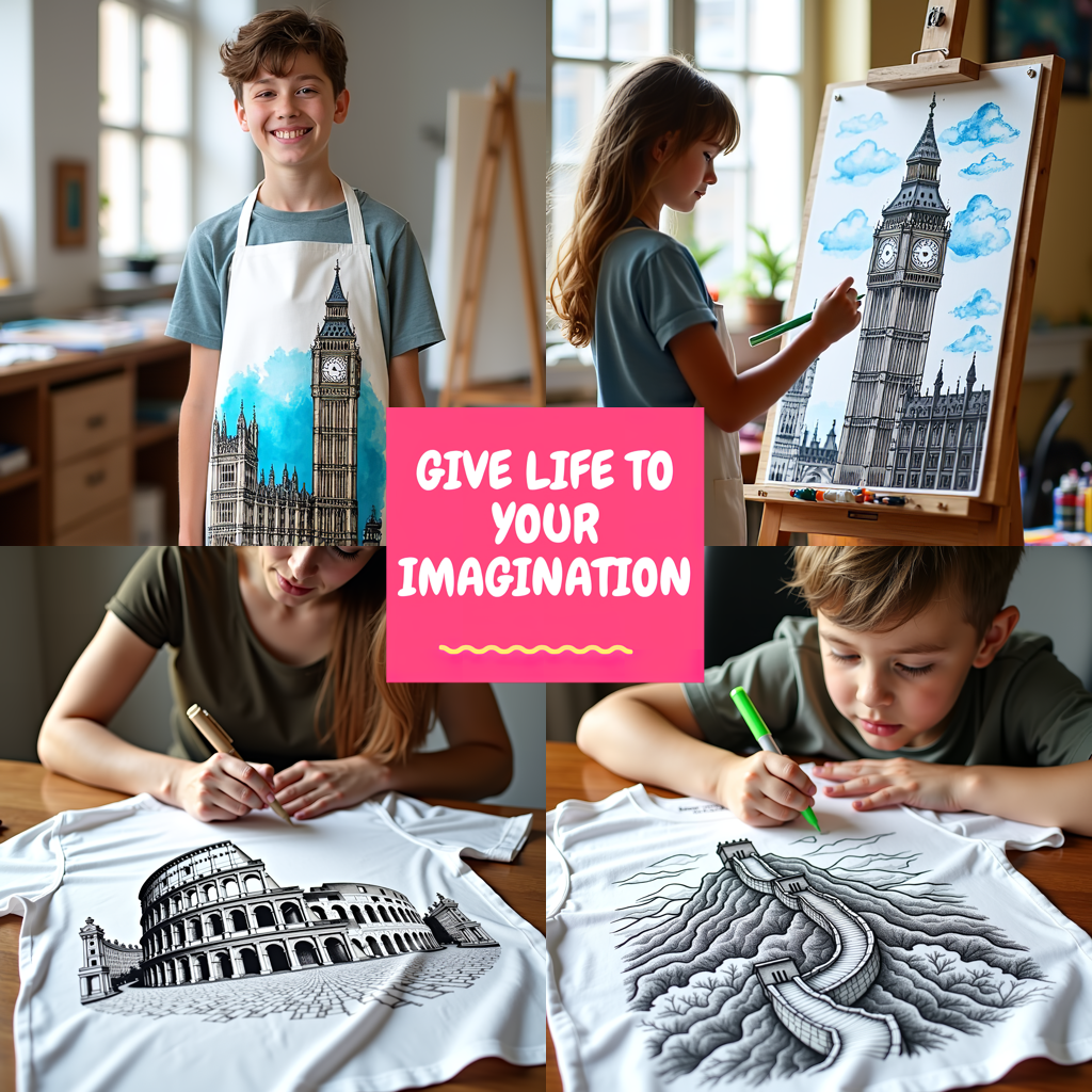 Adult Sweatshirt Coloring Kit with 10 Fabric Markers - Big Ben