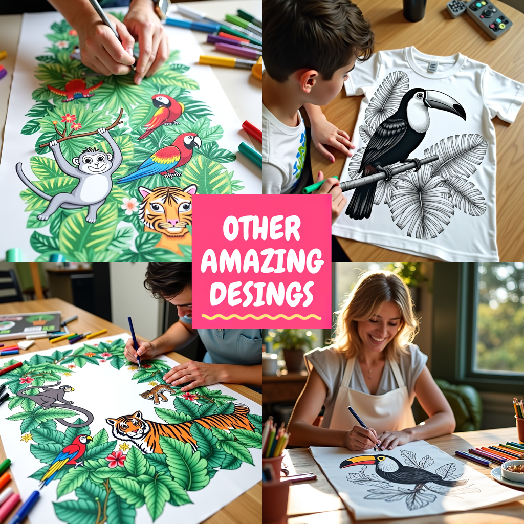 FREE Toucan Coloring Page Download - Printable Tropical Foliage Design