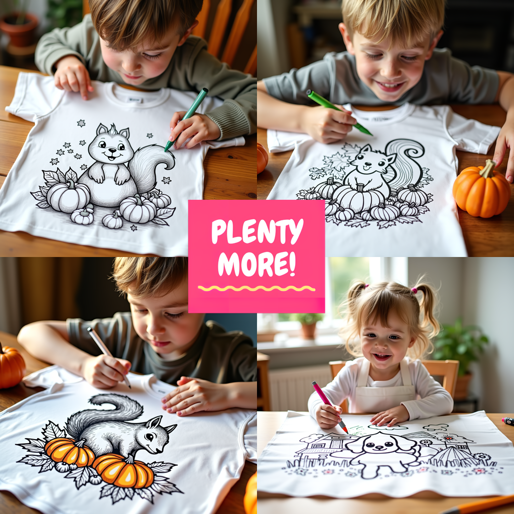 Indoor Wall Tapestries Coloring Kit with 10 Fabric Markers - Squirrel