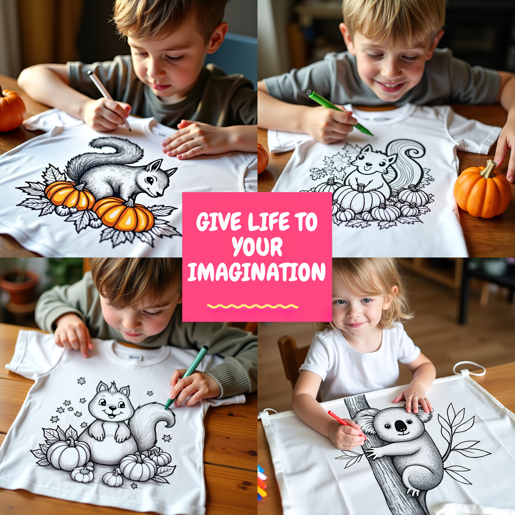 Blanket Coloring Kit with 10 Fabric Markers - Squirrel