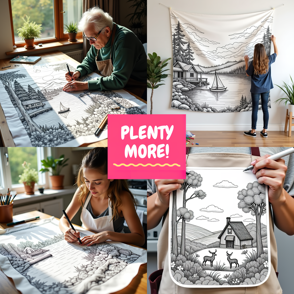 Adult Sweatshirt Coloring Kit with 10 Fabric Markers - Lakeside