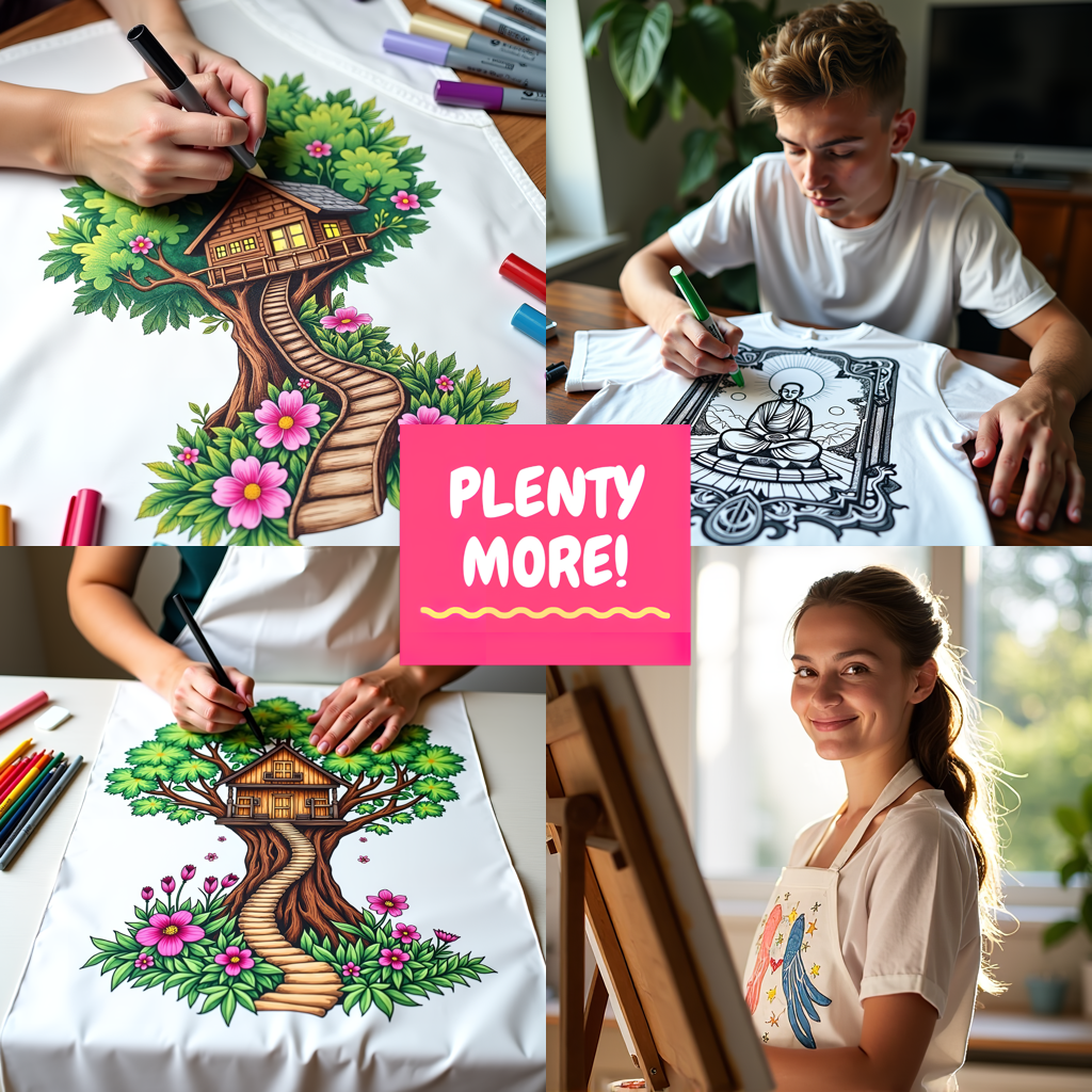 Apron Coloring Kit with 10 Fabric Markers - Treehouse