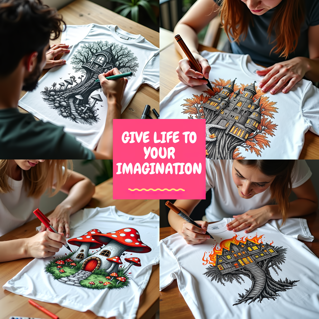 Adult Sweatshirt Coloring Kit with 10 Fabric Markers - Phoenix Rising