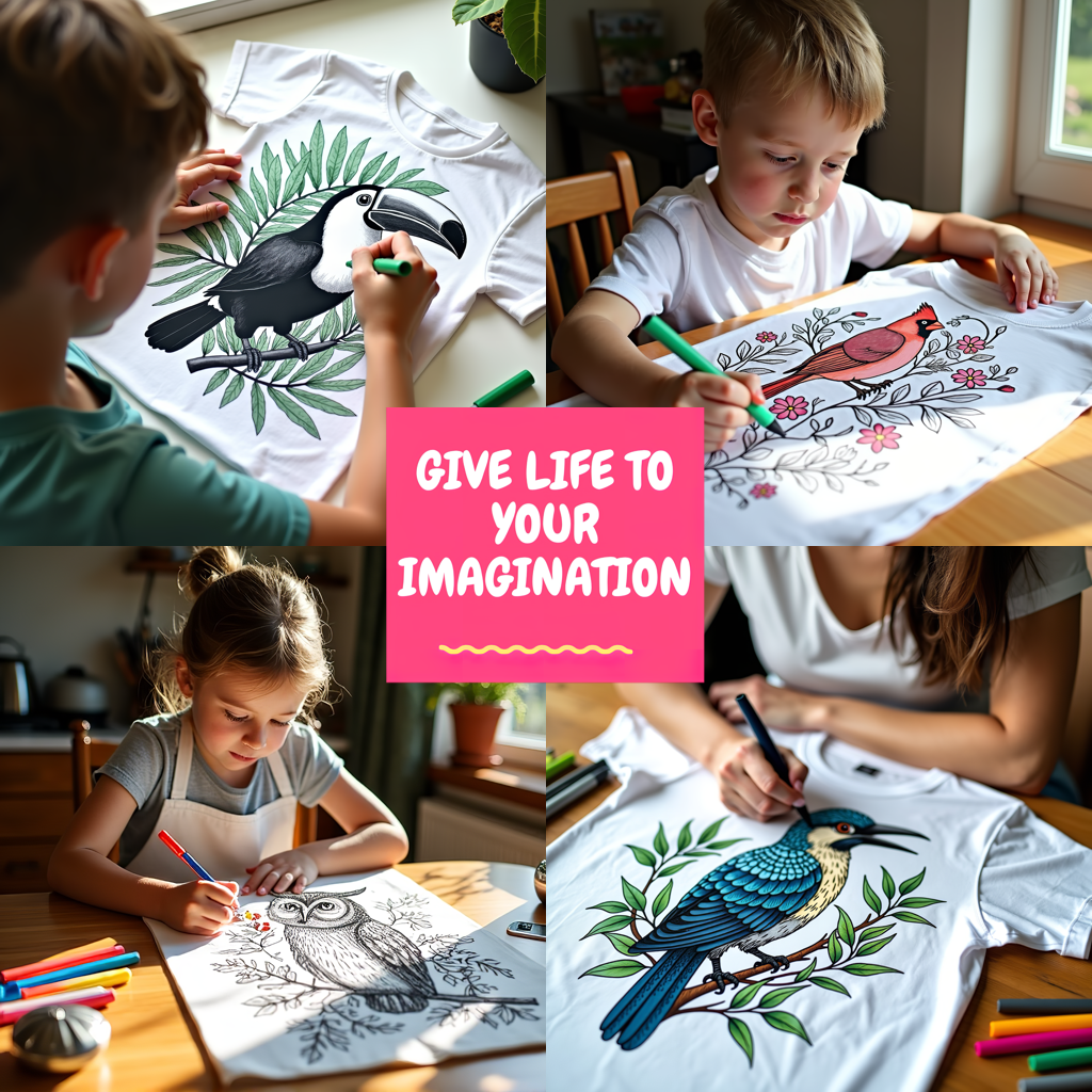 Indoor Wall Tapestries Coloring Kit with 10 Fabric Markers - Squirrel