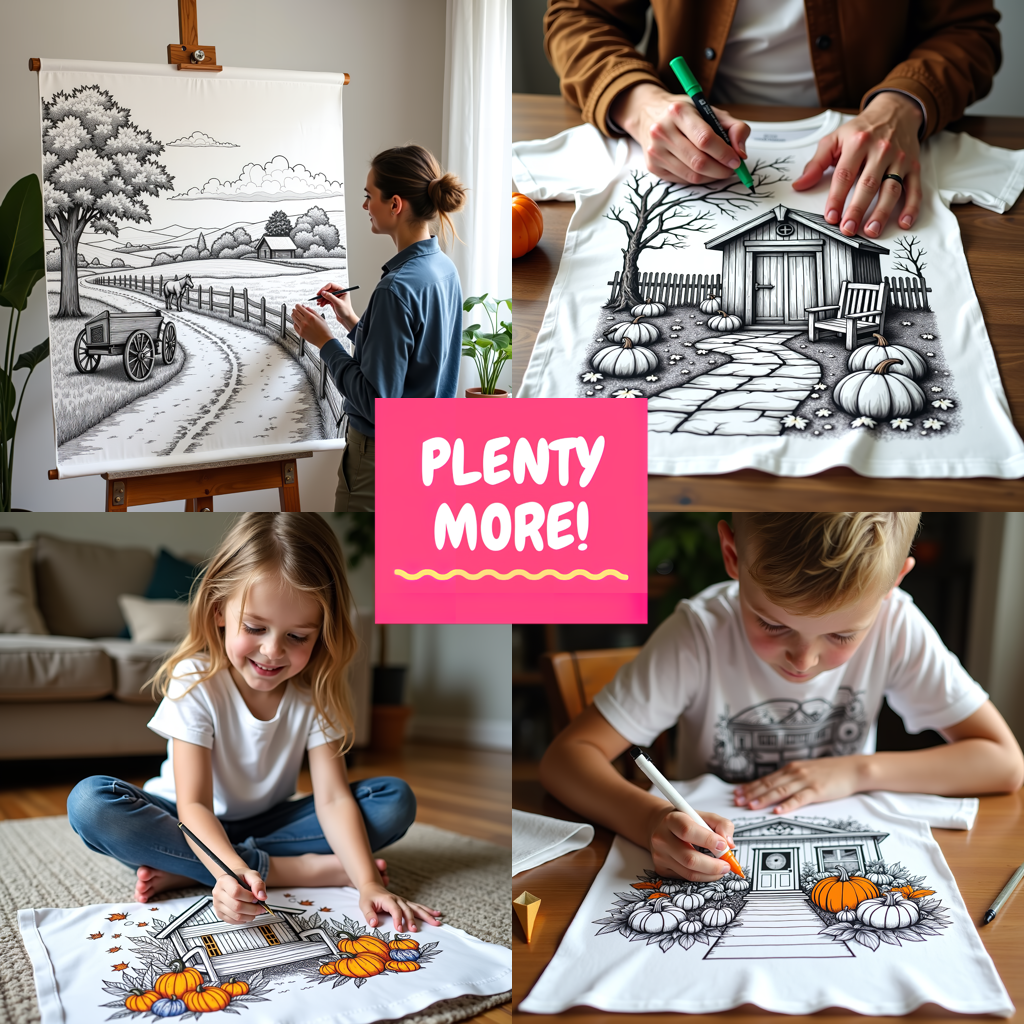 FREE Rustic Autumn Scene Coloring Page - Download NOW
