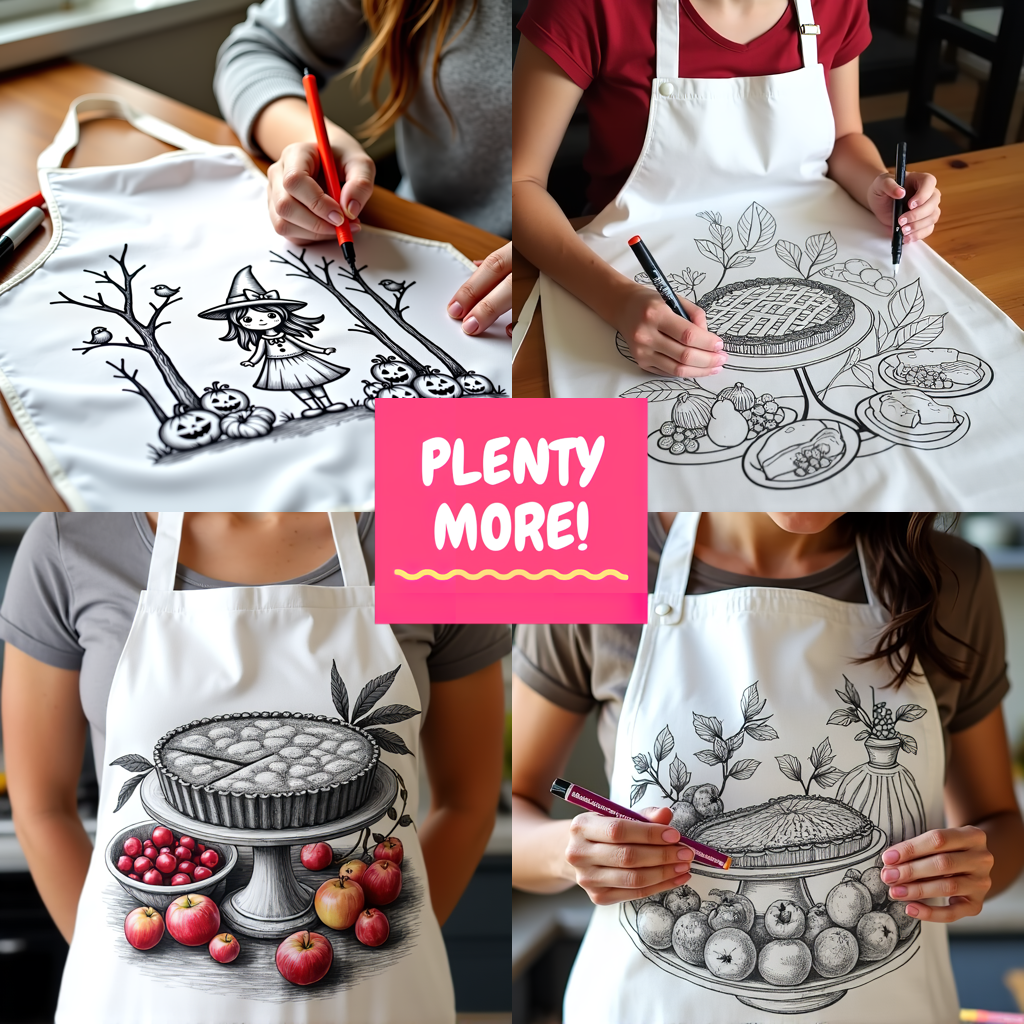 Apron Coloring Kit with 10 Fabric Markers - Sweaters