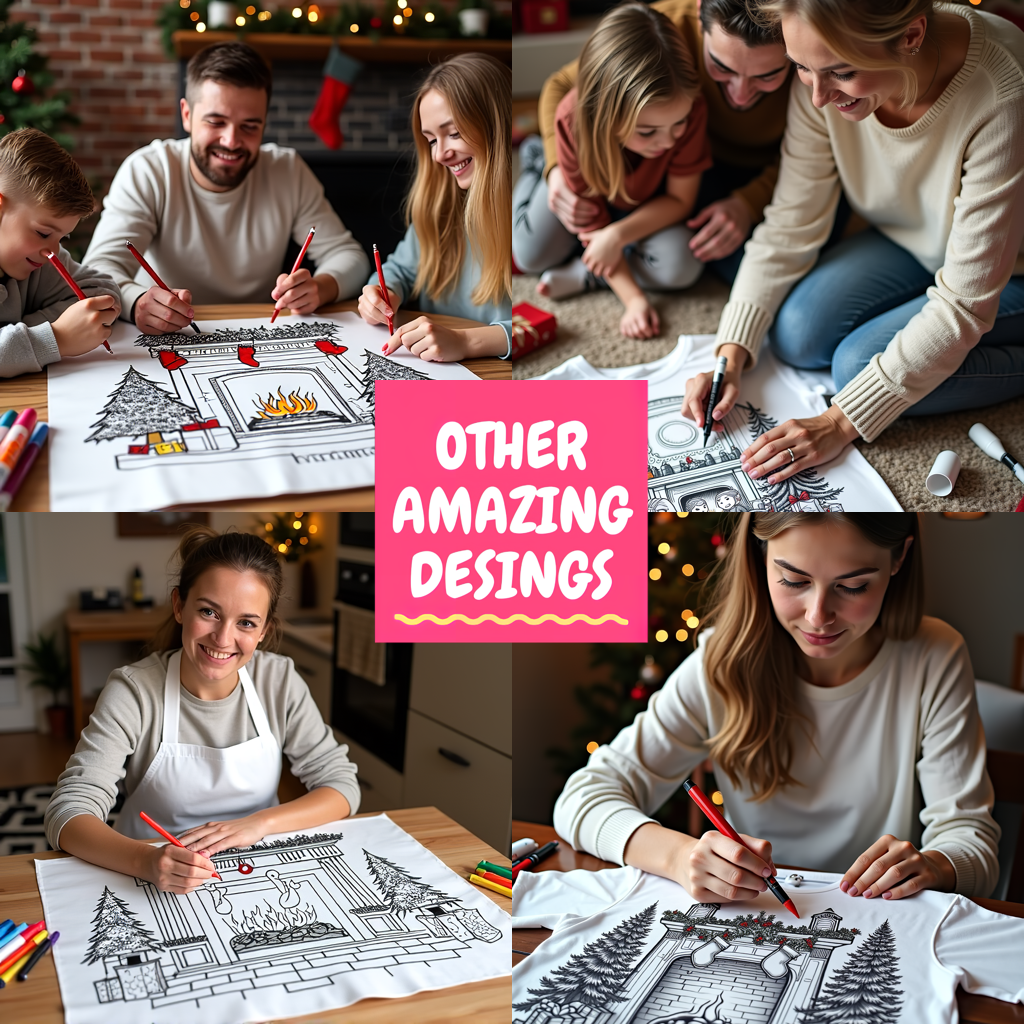 FREE Cozy Christmas Scene Coloring Page Download