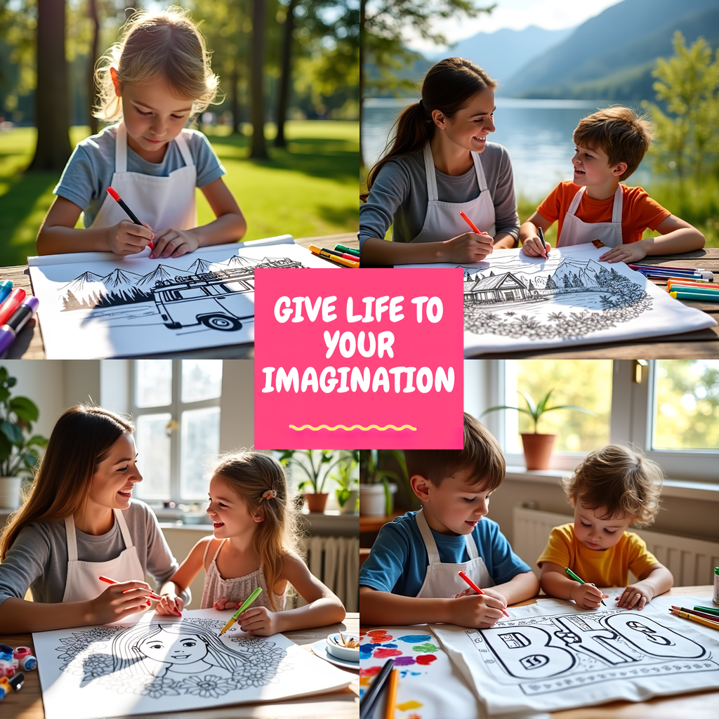 Adult Sweatshirt Coloring Kit with 10 Fabric Markers - Grandfather