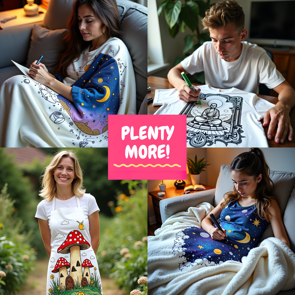 Adult Sweatshirt Coloring Kit with 10 Fabric Markers - Astronaut