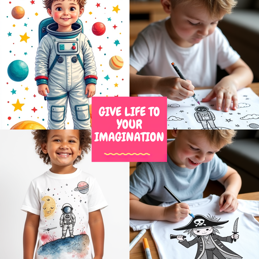 Blanket Coloring Kit with 10 Fabric Markers - Astronaut