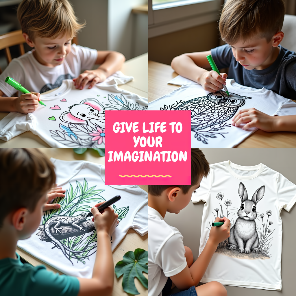 Indoor Wall Tapestries Coloring Kit with 10 Fabric Markers - Rabbit