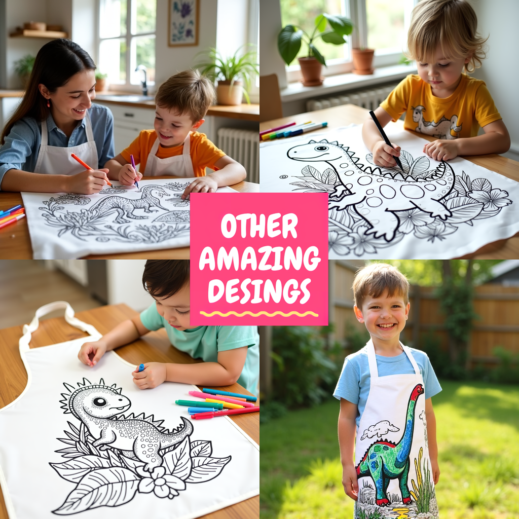 Indoor Wall Tapestries Coloring Kit with 10 Fabric Markers - Pterodactyl