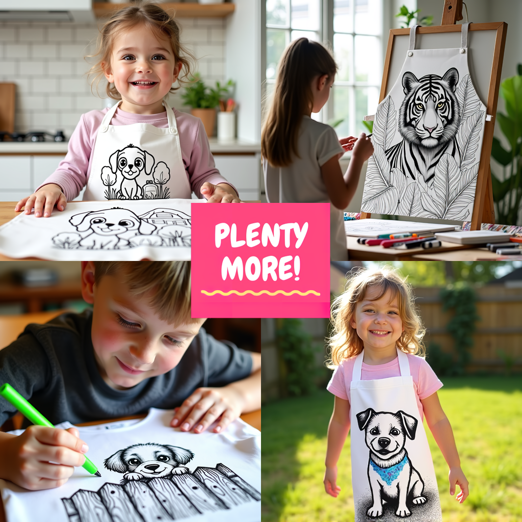 Women's T-shirt Coloring Kit with 10 Fabric Markers - Cute Bear