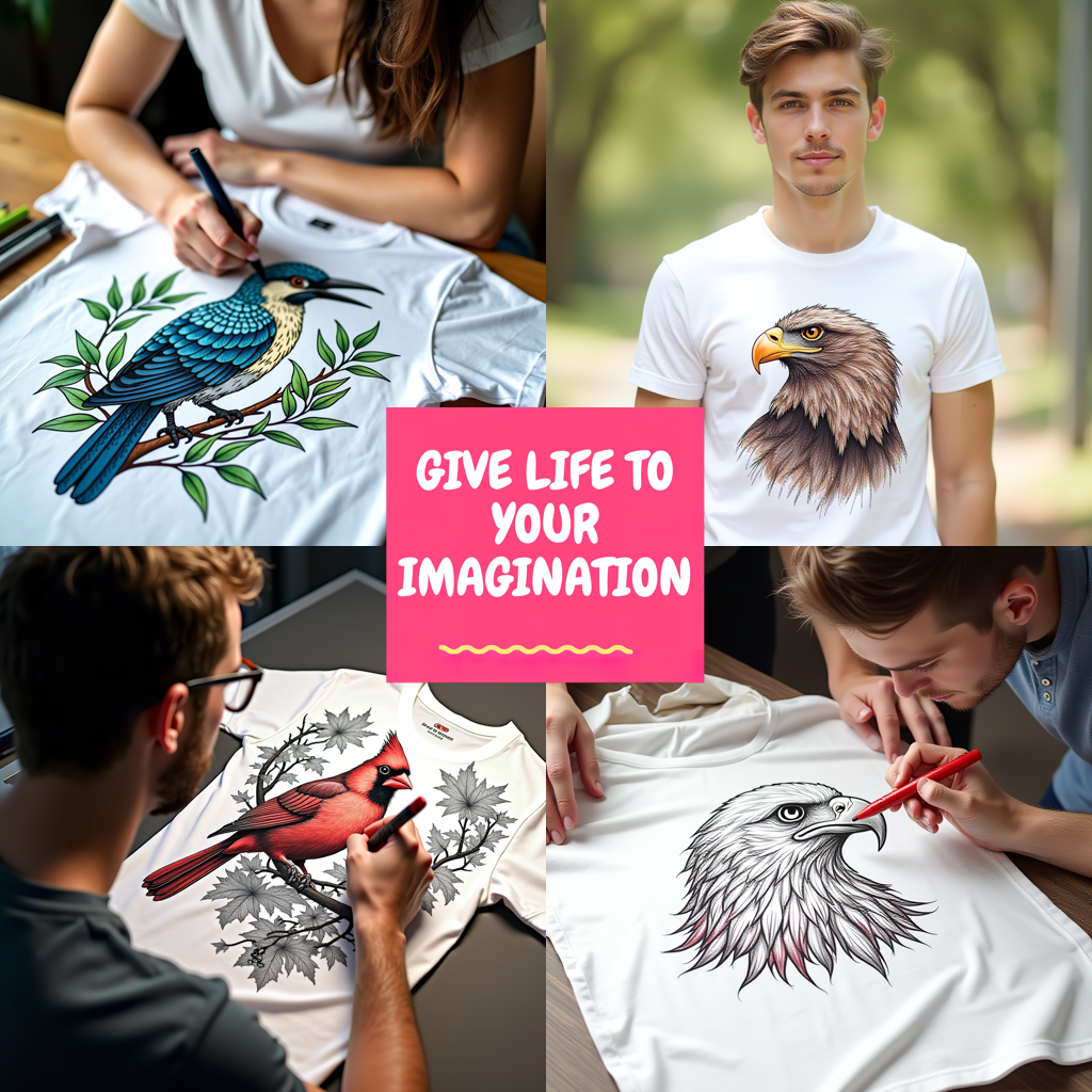 Adult Sweatshirt Coloring Kit with 10 Fabric Markers - Woodpecker