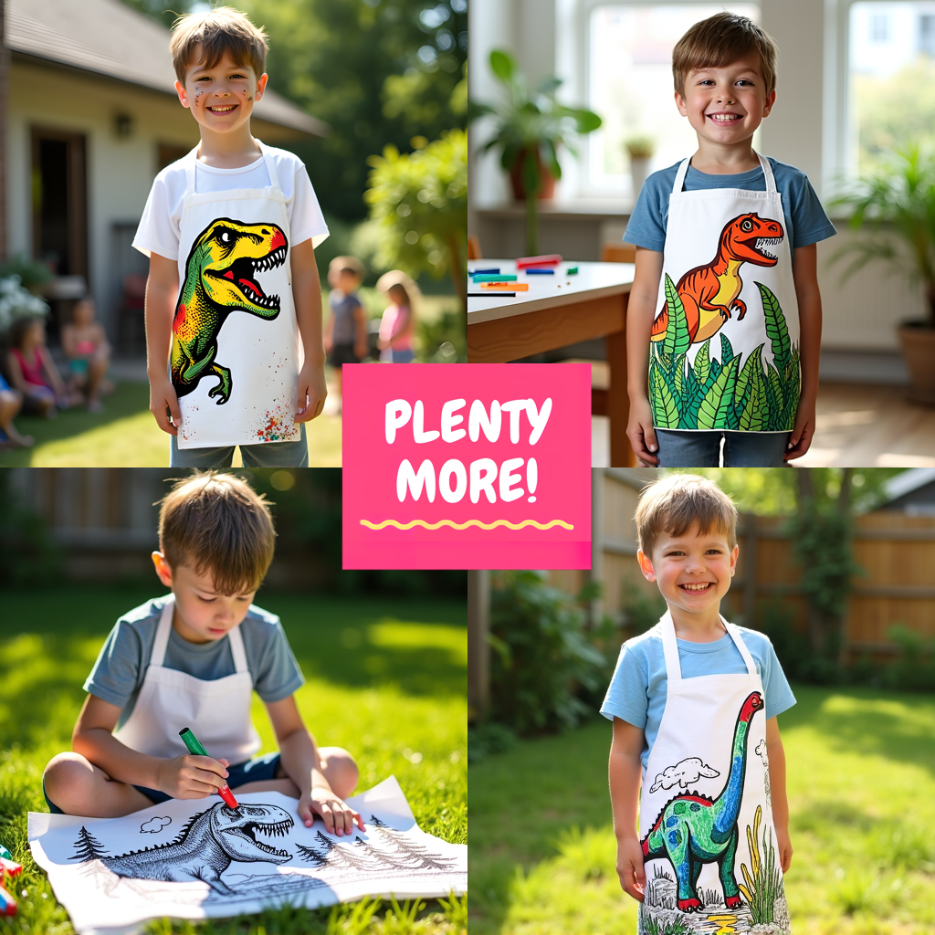 Unisex T-shirt Coloring Kit with 10 Fabric Markers - Pterodactyl