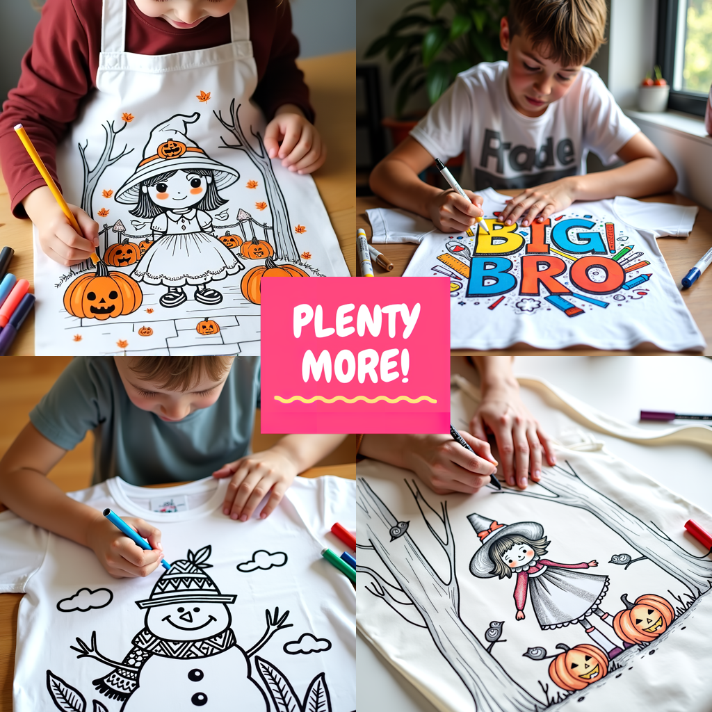 Indoor Wall Tapestries Coloring Kit with 10 Fabric Markers - Thanksgiving