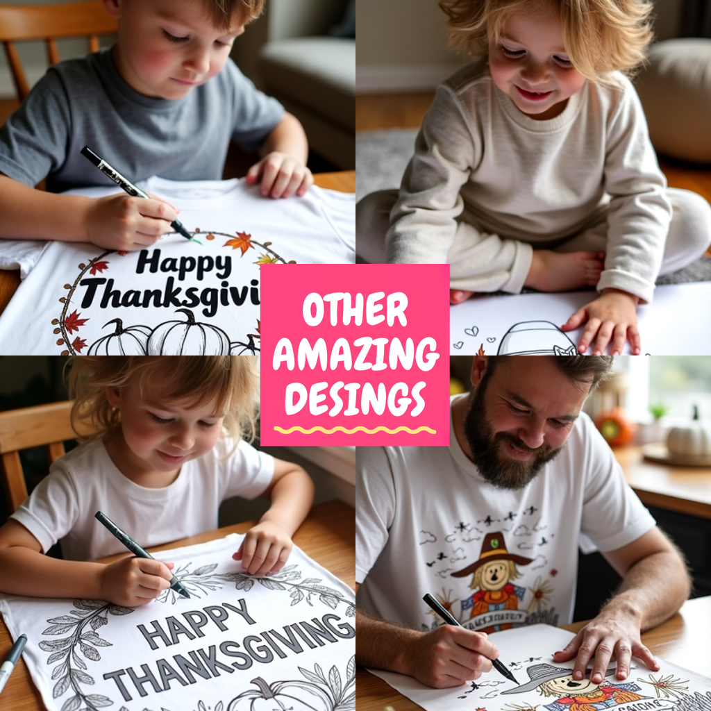 Indoor Wall Tapestries Coloring Kit with 10 Fabric Markers - Thanksgiving