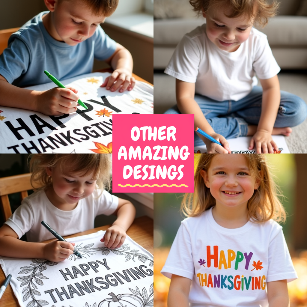 Indoor Wall Tapestries Coloring Kit with 10 Fabric Markers - Thanksgiving
