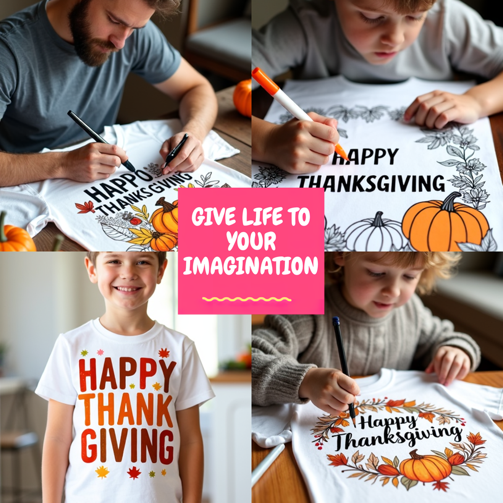 Adult Sweatshirt Coloring Kit with 10 Fabric Markers - Pumpkin and Harvest