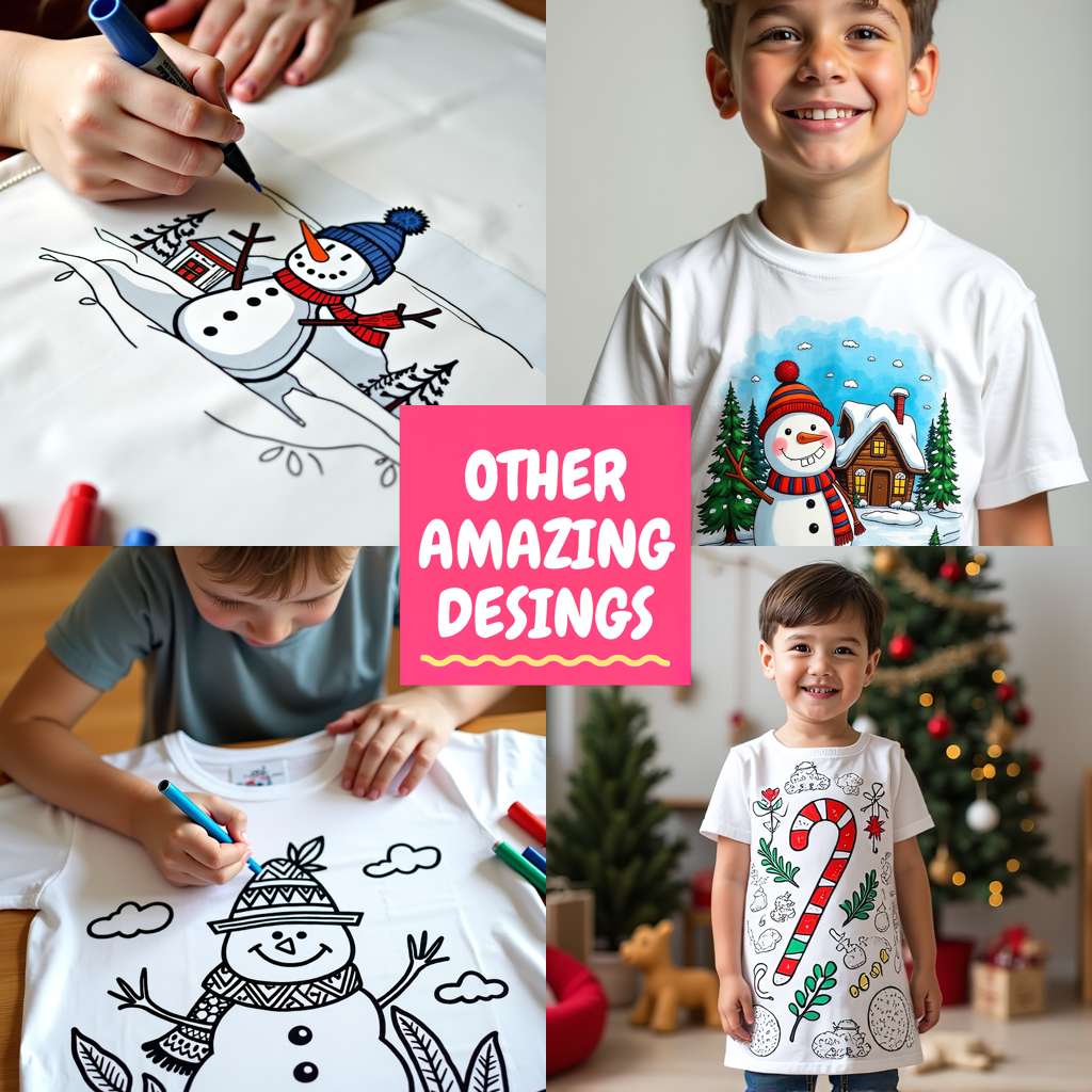 Blanket Coloring Kit with 10 Fabric Markers - Santa Claus