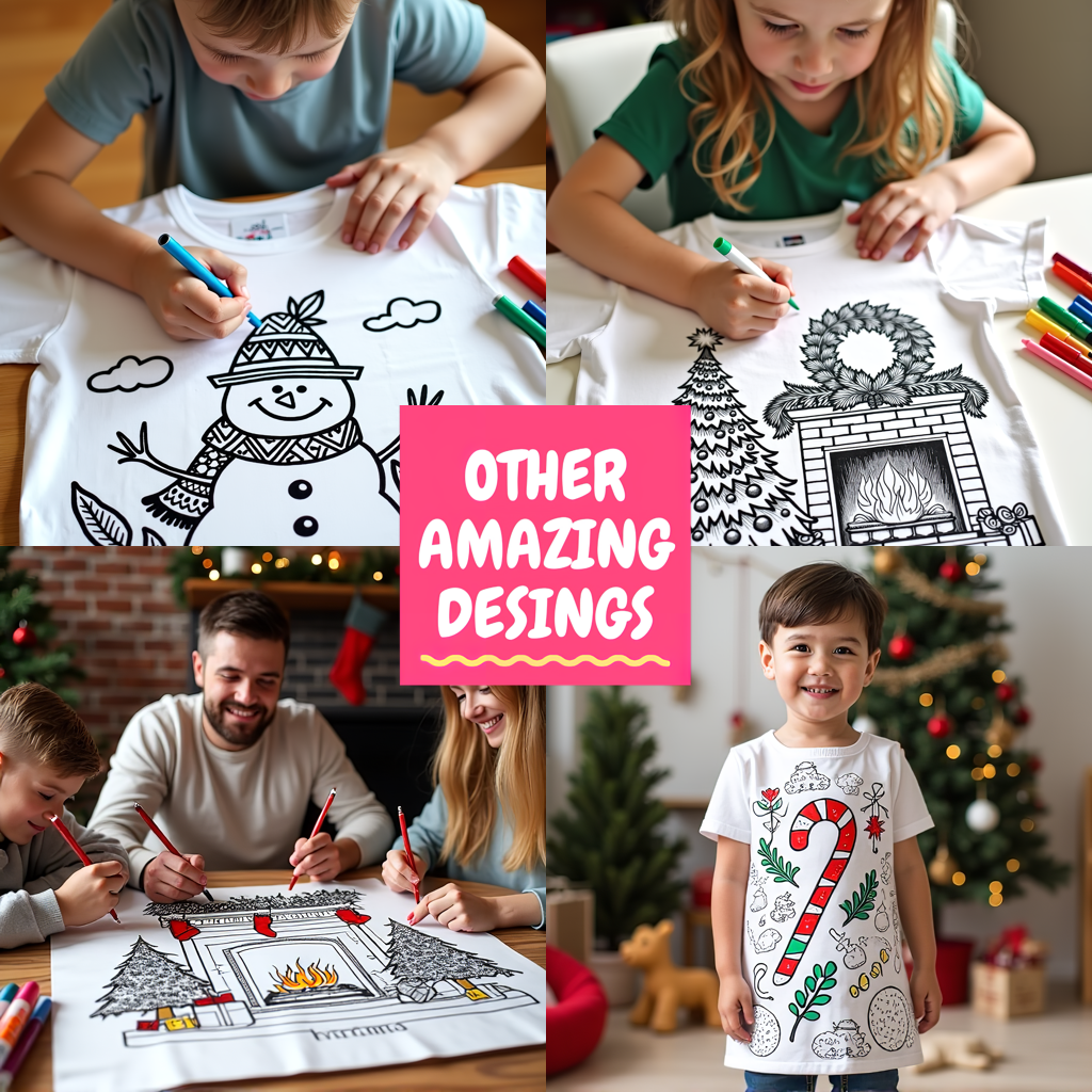 Blanket Coloring Kit with 10 Fabric Markers - Santa Claus