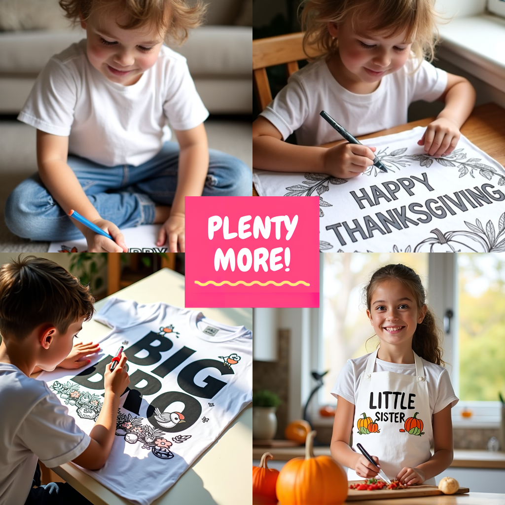Apron Coloring Kit with 10 Fabric Markers - Turkey