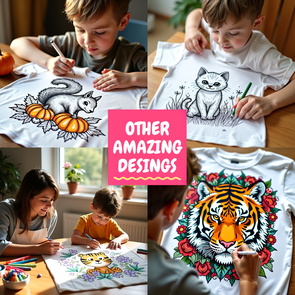 Blanket Coloring Kit with 10 Fabric Markers - Peacock with Flowers