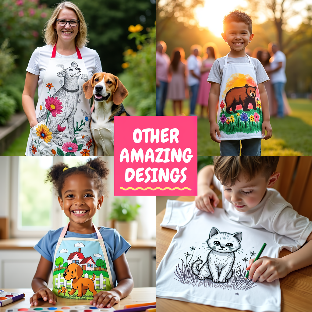 Women's T-shirt Coloring Kit with 10 Fabric Markers - Turkey
