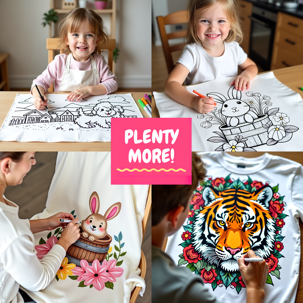 Women's T-shirt Coloring Kit with 10 Fabric Markers - Turkey